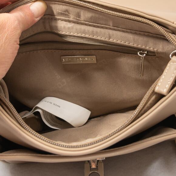 Women's Tan Top Handle Bag DAVID JONES PARIS Handbag Crossbody Purse - Picture 9 of 11